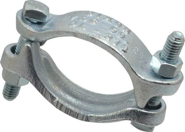 Dixon Valve & Coupling - 2-1/2 to 2-3/4" OD, Double Bolt Iron Clamp - Plated Malleable Iron - Exact Tool & Supply