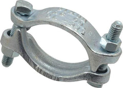 Dixon Valve & Coupling - 2-1/2 to 2-3/4" OD, Double Bolt Iron Clamp - Plated Malleable Iron - Exact Tool & Supply