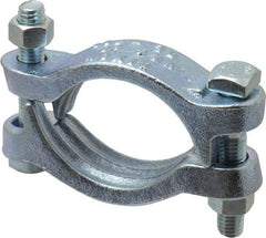 Dixon Valve & Coupling - 2-3/4 to 3-1/16" OD, Double Bolt Iron Clamp - Plated Malleable Iron - Exact Tool & Supply