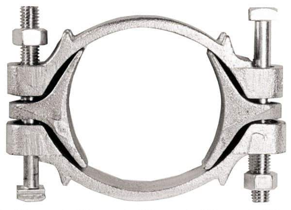 Dixon Valve & Coupling - 11-3/16 to 13" OD, Double Bolt Iron Clamp - Plated Malleable Iron - Exact Tool & Supply