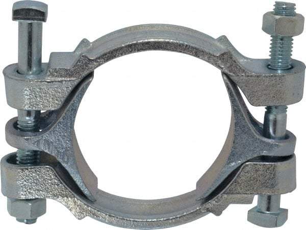 Dixon Valve & Coupling - 3-1/2 to 3-13/16" OD, Double Bolt Iron Clamp - Plated Malleable Iron - Exact Tool & Supply