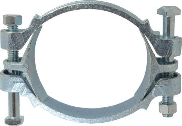 Dixon Valve & Coupling - 5-1/8 to 5-11/16" OD, Double Bolt Iron Clamp - Plated Malleable Iron - Exact Tool & Supply