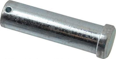Value Collection - 1" Pin Diam, 3-1/2" OAL, Standard Clevis Pin - 13/64" Hole, 3-19/64" Usable Length, Zinc-Plated Steel - Exact Tool & Supply