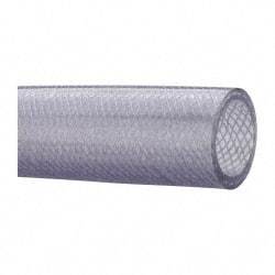 Made in USA - 2" ID x 2-1/2" OD, 1/4" Wall Thickness, Cut to Length (50' Standard Length) PVC Tube - Clear, 50 Max psi, 80 Shore A Hardness - Exact Tool & Supply