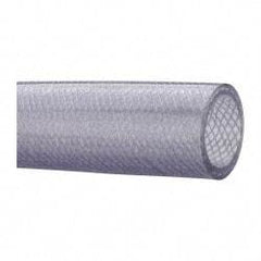 Made in USA - 2" ID x 2-1/2" OD, 1/4" Wall Thickness, Cut to Length (50' Standard Length) PVC Tube - Clear, 50 Max psi, 80 Shore A Hardness - Exact Tool & Supply