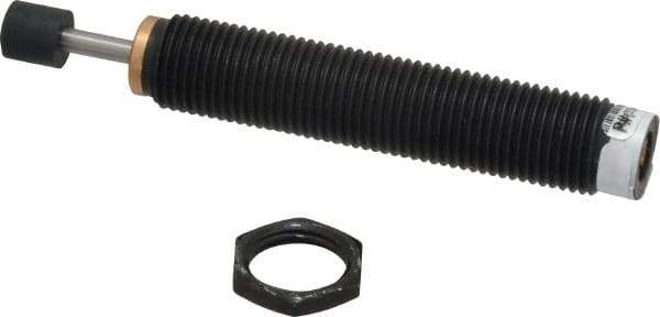 Parker - 1/2-20 Thread, 0.13 Rod Diam, 0.4 Stroke Length, Male Button Shock - 0.42 Shock Outside Diam, 3.31 OAL - Exact Tool & Supply