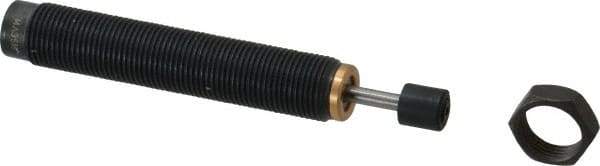 Parker - M12x1 Thread, 0.13 Rod Diam, 0.4 Stroke Length, Male Button Shock - 0.42 Shock Outside Diam, 3.31 OAL - Exact Tool & Supply
