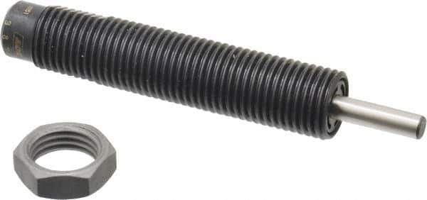 Parker - M14x1.5 Thread, 0.19 Rod Diam, 1/2 Stroke Length, Male Button Shock - 0.46 Shock Outside Diam, 3.59 OAL - Exact Tool & Supply