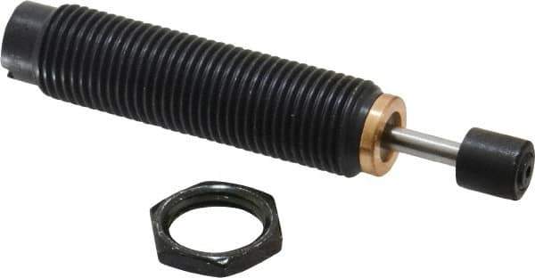Parker - 1/2-20 Thread, 0.13 Rod Diam, 0.4 Stroke Length, Male Button Shock - 0.33 Shock Outside Diam, 2-3/4 OAL - Exact Tool & Supply