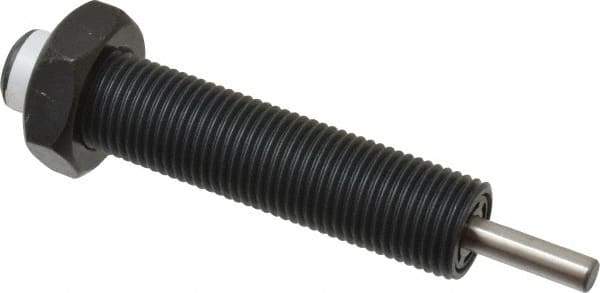 Parker - 9/16-18 Thread, 0.19 Rod Diam, 1/2 Stroke Length, Male Button Shock - 0.46 Shock Outside Diam, 3.41 OAL - Exact Tool & Supply
