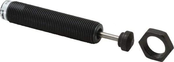 Parker - 3/4-16 Thread, 0.19 Rod Diam, 0.59 Stroke Length, Male Button Shock - 0.66 Shock Outside Diam, 4.62 OAL - Exact Tool & Supply