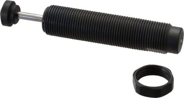 Parker - M20x1.5 Thread, 0.19 Rod Diam, 0.59 Stroke Length, Male Button Shock - 0.66 Shock Outside Diam, 4.62 OAL - Exact Tool & Supply