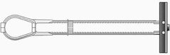 Powers Fasteners - 1/2" Screw, 1/2" Diam, 4" Long, 2-1/2" Thick, Strap Toggle Drywall & Hollow Wall Anchor - 3/4" Drill, Plastic, Grade 5, Use in Drywall - Exact Tool & Supply