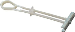 Powers Fasteners - 3/16" Screw, 3/16" Diam, 4" Long, 2-1/2" Thick, Strap Toggle Drywall & Hollow Wall Anchor - 1/2" Drill, Plastic, Grade 5, Use in Drywall - Exact Tool & Supply