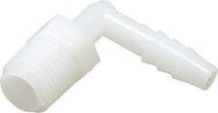 NewAge Industries - 1/4" Barb, 1/4 NPT, Multiple Barbed Tube Elbow - Nylon, Male - Exact Tool & Supply