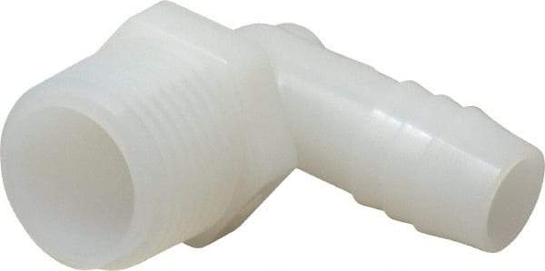 NewAge Industries - 1/2" Barb, 1/2 NPT, Multiple Barbed Tube Elbow - Nylon, Male - Exact Tool & Supply