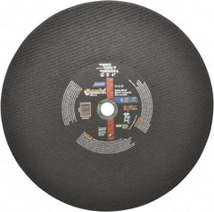 Norton - 16" Aluminum Oxide Cutoff Wheel - 5/32" Thick, 1" Arbor, 3,820 Max RPM, Use with Stationary Tools - Exact Tool & Supply