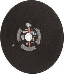 Norton - 18" Aluminum Oxide Cutoff Wheel - 5/32" Thick, 1" Arbor, 3,015 Max RPM, Use with Stationary Tools - Exact Tool & Supply