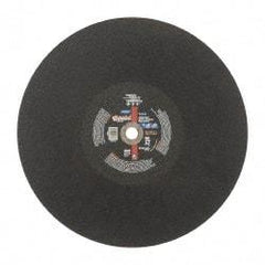 Norton - 20" Aluminum Oxide Cutoff Wheel - 5/32" Thick, 1" Arbor, 2,710 Max RPM, Use with Stationary Tools - Exact Tool & Supply