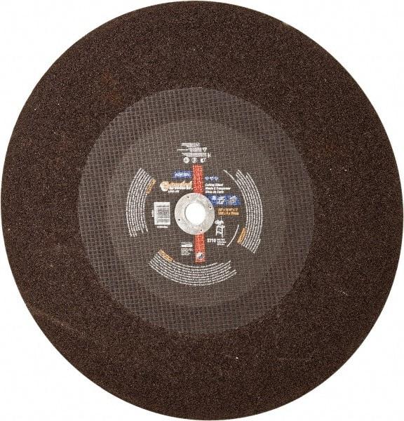 Norton - 20" Aluminum Oxide Cutoff Wheel - 3/16" Thick, 1" Arbor, 2,710 Max RPM, Use with Stationary Tools - Exact Tool & Supply
