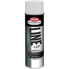 Krylon - 18 fl oz White Striping Paint - 234 to 332 Sq Ft/Gal Coverage, Solvent-Based Formula - Exact Tool & Supply