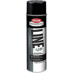 Krylon - 18 fl oz Black Striping Paint - 234 to 332 Sq Ft/Gal Coverage, Solvent-Based Formula - Exact Tool & Supply