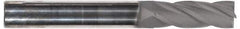 Hertel - 5/8", 3" LOC, 5/8" Shank Diam, 6" OAL, 4 Flute, Solid Carbide Square End Mill - Single End, TiCN Finish, Spiral Flute, 30° Helix, Centercutting, Right Hand Cut, Right Hand Flute - Exact Tool & Supply