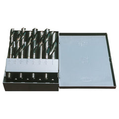 ‎9/16-1 RHS / RHC HSS 118 Degree Radial Point Silver & Deming Reduced Shank Drill Set - Steam Oxide - Exact Tool & Supply