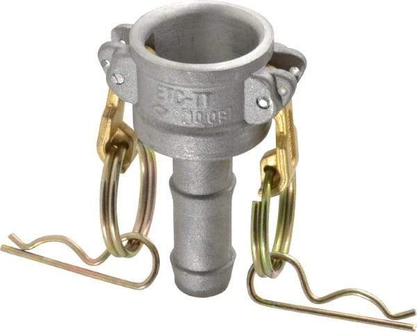 EVER-TITE Coupling Products - 3/4" Aluminum Cam & Groove Suction & Discharge Hose Female Coupler Hose Shank - Part C, 250 Max psi - Exact Tool & Supply
