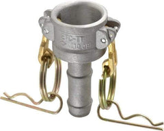 EVER-TITE Coupling Products - 3/4" Aluminum Cam & Groove Suction & Discharge Hose Female Coupler Hose Shank - Part C, 250 Max psi - Exact Tool & Supply