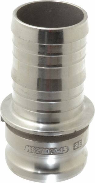 EVER-TITE Coupling Products - 3" Aluminum Cam & Groove Suction & Discharge Hose Male Adapter Hose Shank - Part E, 125 Max psi - Exact Tool & Supply