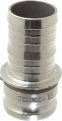 EVER-TITE Coupling Products - 3" Aluminum Cam & Groove Suction & Discharge Hose Male Adapter Hose Shank - Part E, 125 Max psi - Exact Tool & Supply