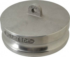 EVER-TITE Coupling Products - 5" Aluminum Cam & Groove Suction & Discharge Hose Dust Plug For Use with Couplers - Part DP, 75 Max psi - Exact Tool & Supply