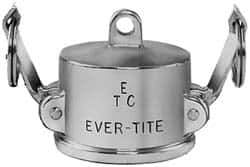EVER-TITE Coupling Products - 4" Stainless Steel Cam & Groove Suction & Discharge Hose Dust Cap For Use with Adapters - Part DC, 100 Max psi - Exact Tool & Supply