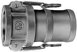 EVER-TITE Coupling Products - 3" Brass Cam & Groove Suction & Discharge Hose Female Coupler Hose Shank - Part C, 250 Max psi - Exact Tool & Supply