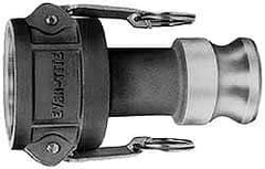 EVER-TITE Coupling Products - 4" Aluminum Cam & Groove Suction & Discharge Hose Female Coupler Male Adapter - 3" Thread, 100 Max psi - Exact Tool & Supply