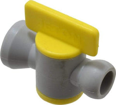 Value Collection - 2 Piece, 1/4" ID Coolant Hose Connection Valve - Male to Female Connection, POM Body, Unthreaded, Use with Snap Together Hose Systems - Exact Tool & Supply