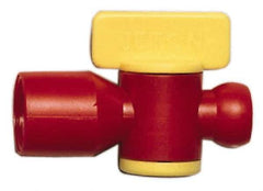 Value Collection - 2 Piece, 1/4" ID Coolant Hose NPT Valve - Female to Female Connection, POM Body, 1/4 NPT, Use with Snap Together Hose Systems - Exact Tool & Supply