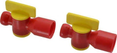 Value Collection - 2 Piece, 1/4" ID Coolant Hose NPT Valve - Female to Female Connection, POM Body, 1/4 NPT, Use with Snap Together Hose Systems - Exact Tool & Supply