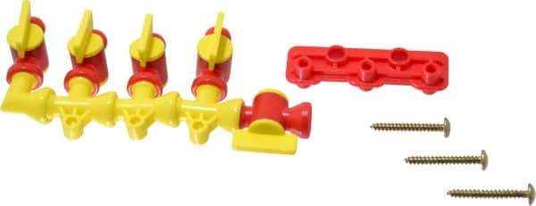 Value Collection - 1/4" Hose Inside Diam, Coolant Hose Manifold - For Use with Snap Together Hose System, 6 Pieces - Exact Tool & Supply