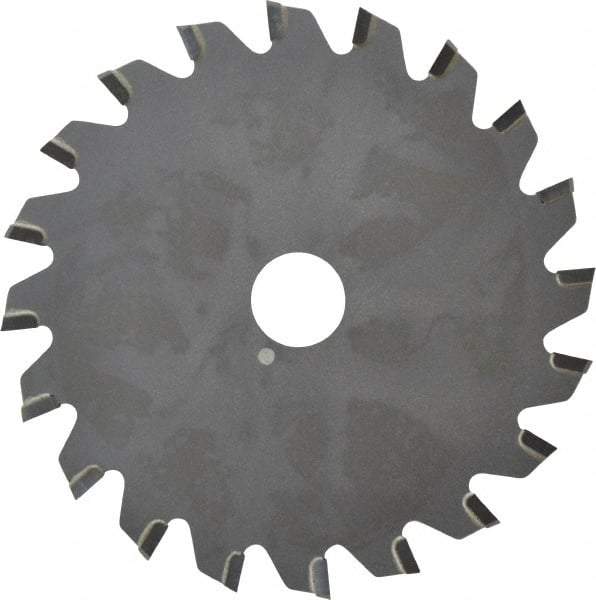 Onsrud - 4" Diam x 0.095" Blade Thickness x 5/8" Arbor Hole Diam, 20 Tooth Slitting and Slotting Saw - Arbor Connection, Right Hand, Uncoated, Carbide-Tipped, 0° Rake - Exact Tool & Supply