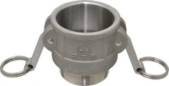 EVER-TITE Coupling Products - 2" Stainless Steel Cam & Groove Suction & Discharge Hose Female Coupler Male NPT Thread - Part B, 2" Thread, 250 Max psi - Exact Tool & Supply