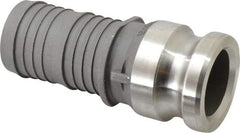 EVER-TITE Coupling Products - 2" Stainless Steel Cam & Groove Suction & Discharge Hose Male Adapter Hose Shank - Part E, 250 Max psi - Exact Tool & Supply