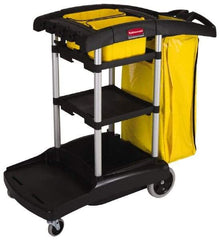 Rubbermaid - Polyethylene Janitor Cart - 49-3/4" Long - Exact Tool & Supply