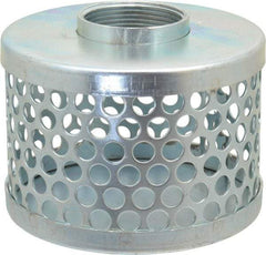 Kuriyama of America - 1-1/2" Hose, Round Hole Strainer - Plated Steel - Exact Tool & Supply