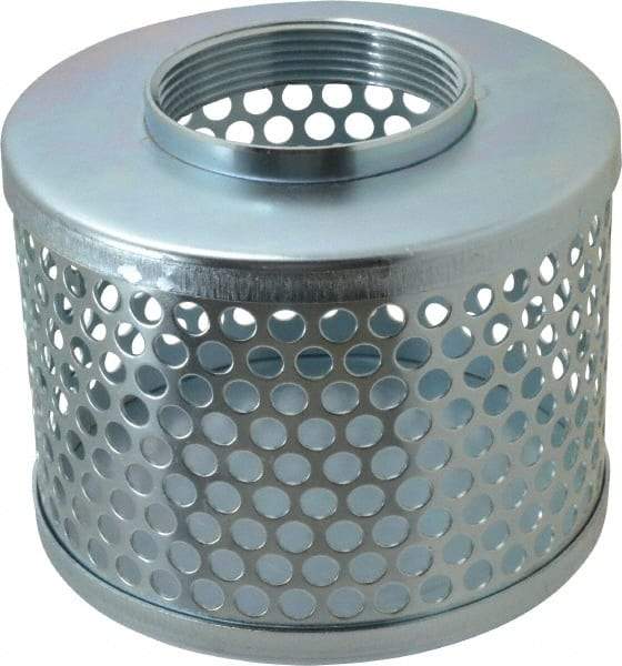Kuriyama of America - 3" Hose, Round Hole Strainer - Plated Steel - Exact Tool & Supply