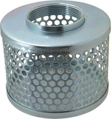 Kuriyama of America - 3" Hose, Round Hole Strainer - Plated Steel - Exact Tool & Supply