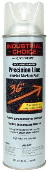 Rust-Oleum - 17 fl oz Clear Marking Paint - 600' to 700' Coverage at 1" Wide, Solvent-Based Formula - Exact Tool & Supply