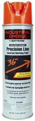 Rust-Oleum - 17 fl oz Orange Marking Paint - 600' to 700' Coverage at 1" Wide, Solvent-Based Formula - Exact Tool & Supply