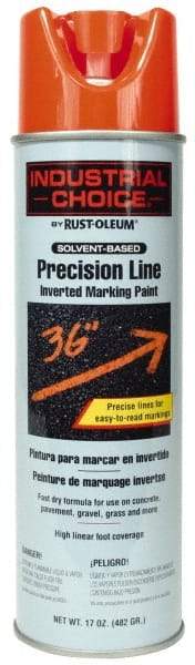 Rust-Oleum - 17 fl oz Red Marking Paint - 600' to 700' Coverage at 1" Wide, Solvent-Based Formula - Exact Tool & Supply